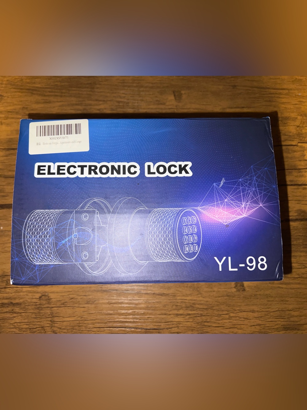Electronic Keypad Door Knob, Smart Keyless Anti-Slip Handle, 2.5s Auto Lock, NWT